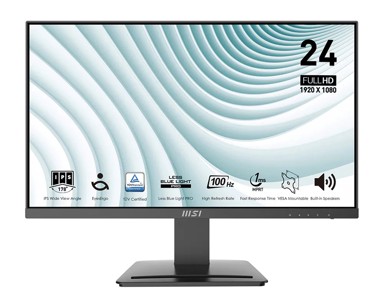 MSI Monitor PRO MP243X / 23.8", 1920 x 1080, IPS, 100 Hz, HDMI, DP, zvučnici, crna